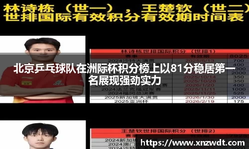 北京乒乓球队在洲际杯积分榜上以81分稳居第一名展现强劲实力